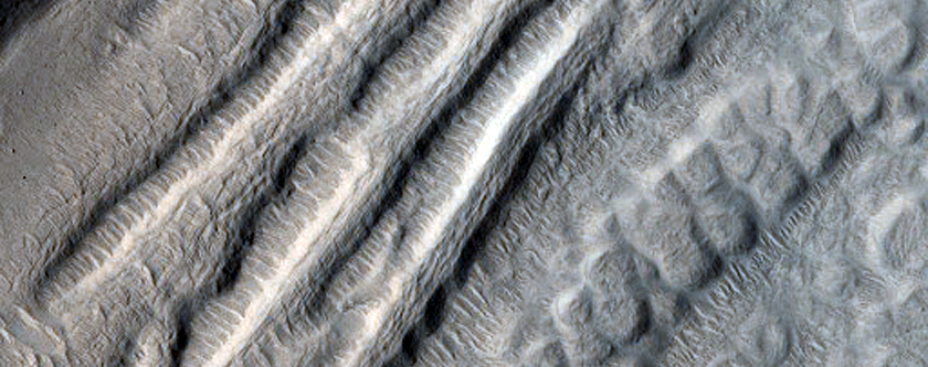Lineated Valley Fill in Northern Mid-Latitudes