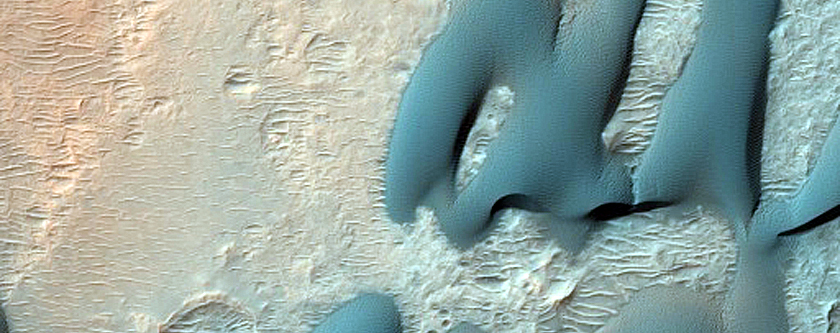 East Ganges Chasma Dunes Interaction