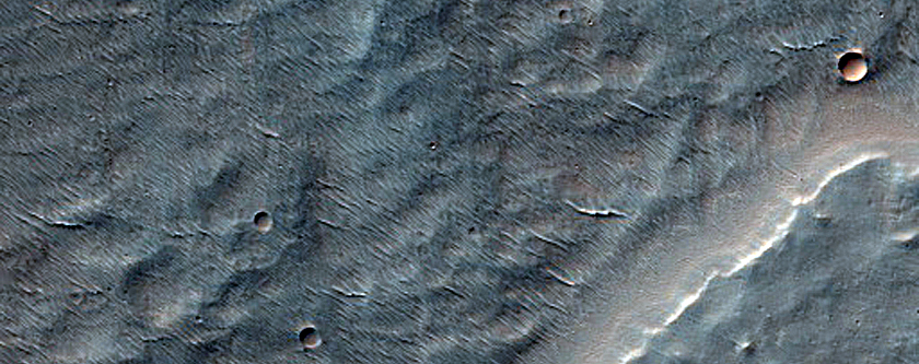 Margin of Flow Feature Near Bond Crater