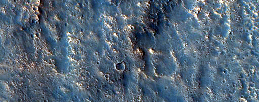 South Rim of Well-Preserved 25-Km Crater in Acidalia Planitia