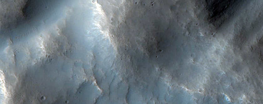 Gullied Crater Wall Near Idaeus Fossae