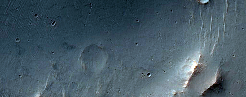 Lassell Crater with Possible Kaolinite