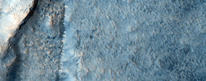 Layered Cone in Crater in Cydonia Region