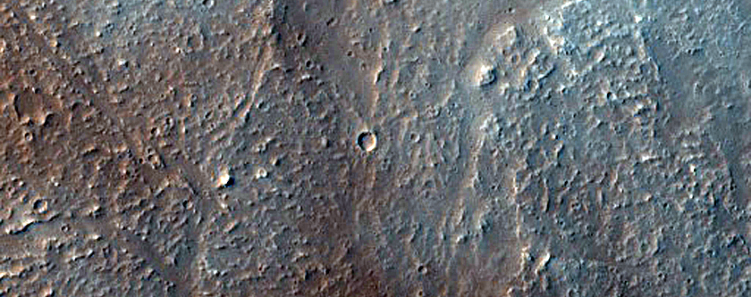Lava Channel Through Crater Ejecta