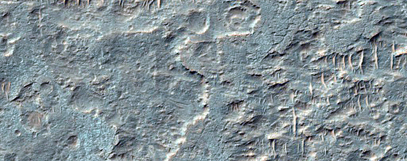 Plateau Surfaces Southwest of Ganges Chasma