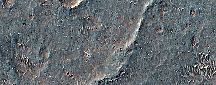 Landforms West of Vinogradov Crater