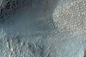 Channels in Southern Mid-Latitude Crater
