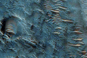 Bright Deposits in Channel South of Peraea Cavus

