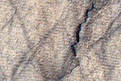 Crater with Active Slopes
