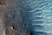 Bedrock Exposures in Bronkhorst Crater
