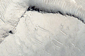 Crater with Fractured Floor Deposit in Tartarus Colles
