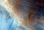 Knob with Possible Phyllosilicates East of Huygens Crater
