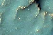 Valleys in Central Pit Crater Northwest of Hellas Planitia
