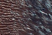 Central Peak of 20-Kilometer Diameter Crater in Terra Cimmeria
