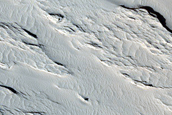 Dark Sediments in Medusae Fossae Formation
