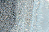 Gullies in Southern Mid-Latitude Crater
