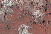 Possible Well-Exposed Ejecta Northeast of Holden Crater
