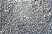 Gully with Apron Forming in Crater on Wall of Larger Crater
