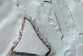 South Polar Residual Cap Swiss Cheese Terrain
