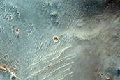Terraced Fan in Impact Crater
