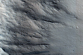Flows on Crater Wall in Region West of Echus Chasma
