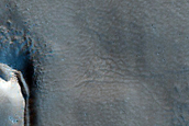 Contact between Debris Apron and Upper Plains in Deuteronilus Mensae
