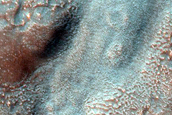 Sharp Boundary between Surface Features in Acidalia Planitia
