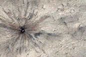 Crater on South Polar Layered Deposits
