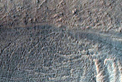 Depression with Gullies and Exposed Layering Northwest of Argyre Planitia
