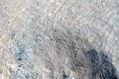 Crater on Rim of Larger Well-Preserved Crater
