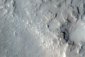Lobate Form in Crater
