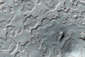 South Polar Residual Cap Swiss Cheese Terrain with Pit
