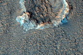 Melt Pools Near Mojave Crater
