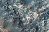 Ridges and Contact North of Hellas Planitia
