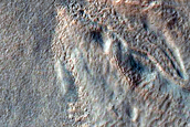 Gully with Bright Deposit

