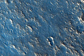 Crater Partially Buried by Ejecta from Yuty Crater