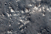 Ejecta of 10-Kilometer Crater Northeast of Acheron Fossae
