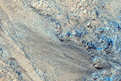 Gullies on Wall of Galle Crater
