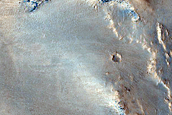 Layers in Crater South of Antoniadi Crater
