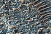 Crater Ejecta Blanket in Tyrrhena Terra
