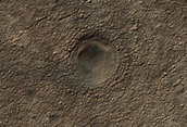 A Crater on the South Polar Layered Deposits