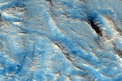Mound in Crater Ejecta in Northern Mid-Latitudes
