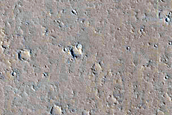 Sinuous Channel and Trough in Tharsis Region

