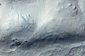 Gullies from Layers in Asimov Crater in MOC Image R1600339
