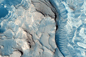 Layered Deposits from Crater Floor to Rim
