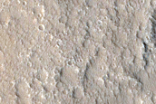 Ridge Crossing Trough in Western Lunae Planum
