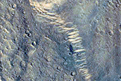 Well-Preserved Alluvial Fans in Complex Crater within Isidis Planitia
