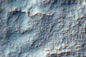 Fan-Shaped Group of Ridges Northwest of Hellas Region
