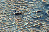Landforms North of Huygens Crater
