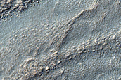 Flow Ridges in Rabe Crater
